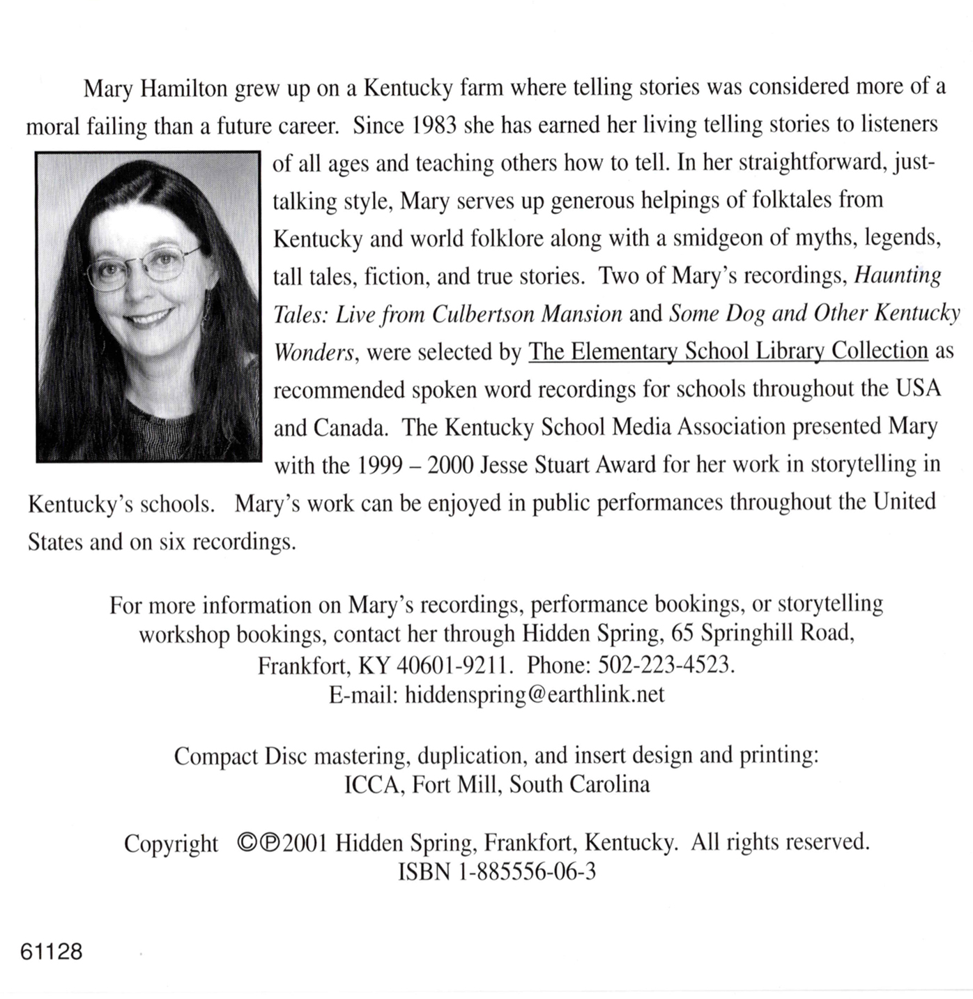 Mary Hamilton - Haunting Tales - Live from Culbertson Mansion - Audio Download - Image 2